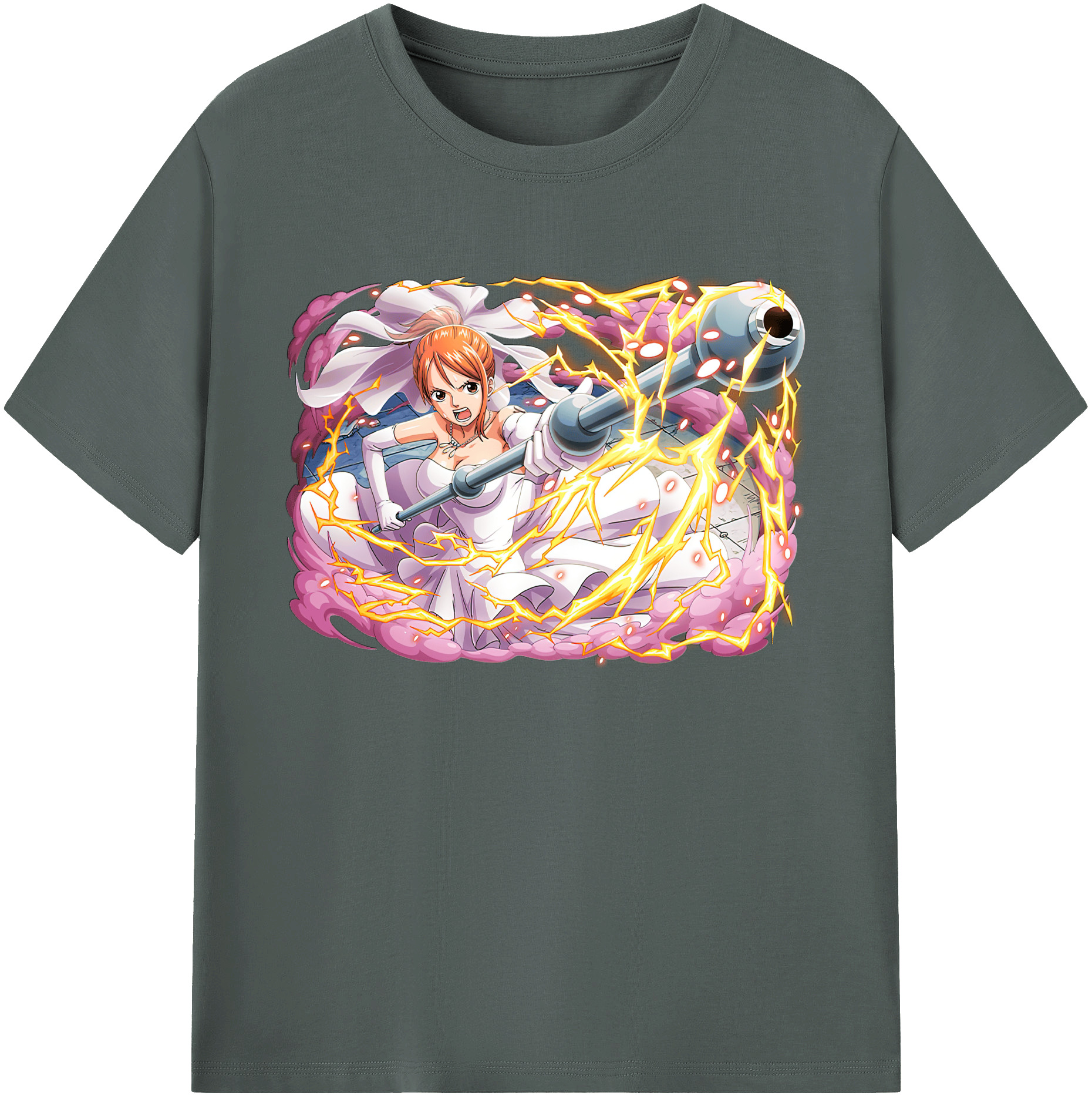 （画像用） ワンピース ナミ ONE PIECE Nami 綿100％ メンズ半袖Tシャツ｜肌触りやわらか＆通気性